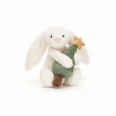 Jellycat Bashful with Christmas Tree Bunnies UK | 05834ZYRN